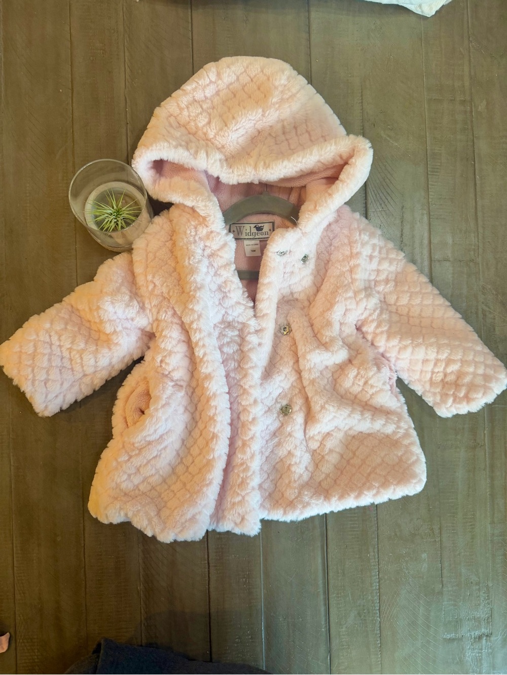 Gilts Widgeon Pink Plush Hooded Coat